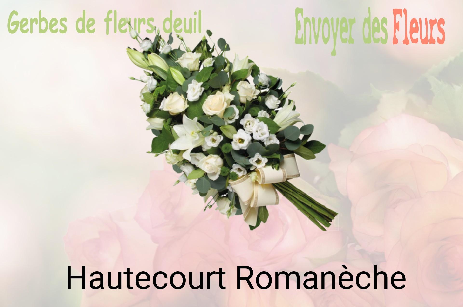 Gerbe de fleurs de deuil livrée à Hautecourt-Romanèche